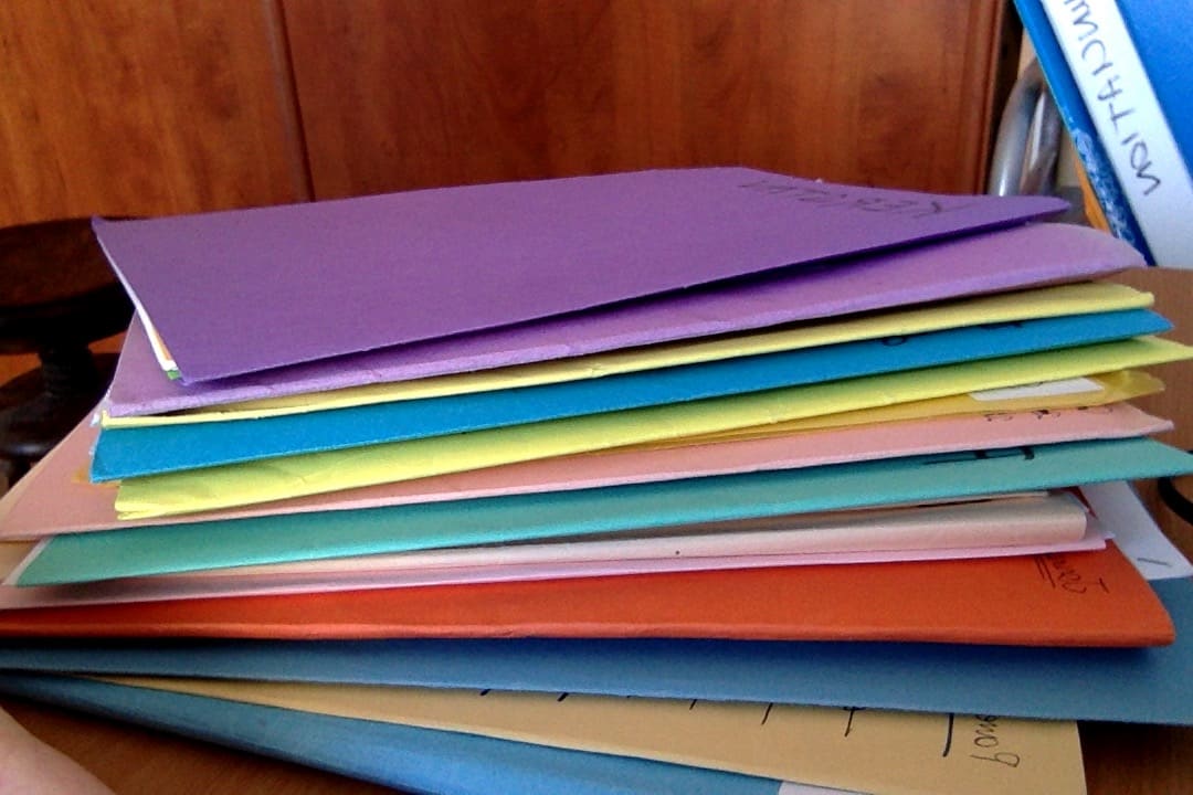 Folders for transcripts to improve your listening skills